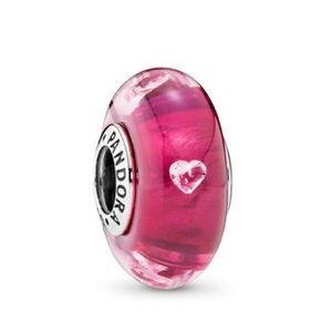 Glass Heart Pandora Charm 💗